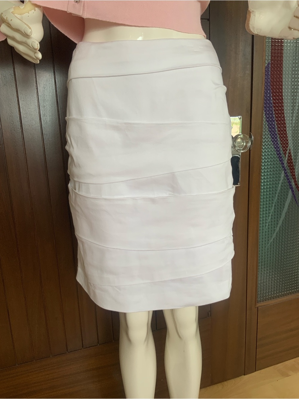JMICHAELS Pencil Skirt, White, Bandage Style, Sz 12